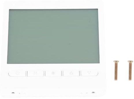 Buachois Temperaturregler Thermostat mit LCD Display, Digitaler Raumthermostat für Heizung und Klimaanlage, 2 in 1 Schalter für Fußbodenheizung und AC, PC ABS Material, für Hotel H
