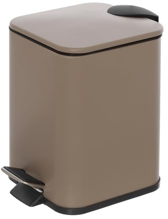 Treteimer eckig 3 Liter taupe für Bad Küche gettacarte Art.151059