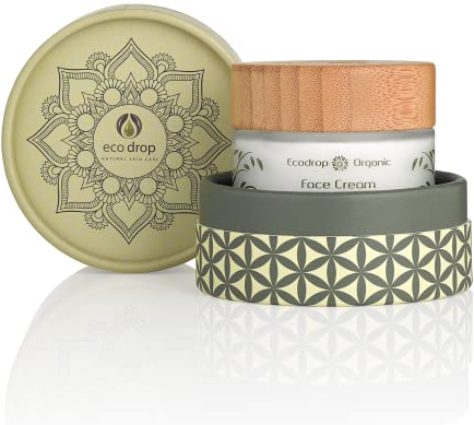 Ecodrop Organic Face Cream | Advanced Daily Facial Cream for Women | 100% All Natural Ingredients | Moisturiser & Anti Ageing Treatment