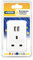 STATUS UK to EU European Plug with USB Port Adapter, 3 Pin to 2 Pin European Travel Adaptor, White 2 Port USB Adapter Plug (S2USBTEURO)