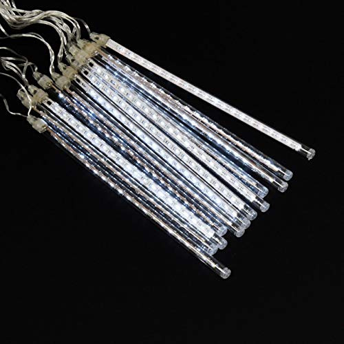 Lichterkette Lichterregen Meteor 240LED 12 Stangen á 31cm Gesamtlänge 6,6m - 10m Zuleitung Kaltweiss innen & außen IP44