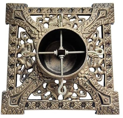 Holly International Cast Iron Christmas Tree Stand 14 Inch Victorian Gold for 8ft [2.4m] Real Fresh Cut Xmas Trees