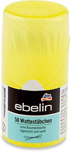 ebelin Wattestäbchen Reisebox, 50 Stäbchen