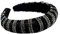 Asudaro Crystal Diamond Stirnband für Frauen Mädchen Modische Haarschmuck Breite Velvet Stirnbänder Haarreifen Perlen Bling Haarband Strass Haar Hoop Party Festival Kostüm Haarbänder Schwarz