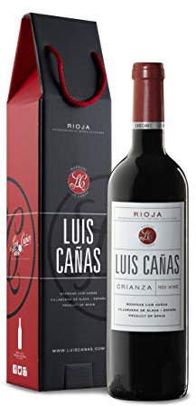 Luis Cañas - Vino Tinto con D.O. Rioja - Crianza - Variedad de Uva Tempranillo, Garnacha, Graciano, Mazuelo, Viura y Rojal - Notas Afrutadas - Incluye Estuche Cartón - Botella de 75 cl