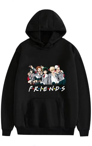 Anjinguang MHA Anime Hoodies Printed Pullover Sweatshirt für Herren und Damen Jungen Mädchen XXS-4XL