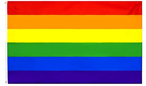 Bandiera Arcobaleno, Rainbow Flag, LGBT Gay Pride, Double Stitched, Resistente Durevole Intemperie, Bandiera Arcobaleno del Gay Pride Banner Poliestere, 150x90cm