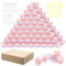 100 Pièces de Récipient Cosmétique de 5 ML Vide -Pot de Voyage en Plastique Rond Rose Peuvent être Utilisées pour Le Baume à Lèvres, La Lotion, La Crème, Les Pilules