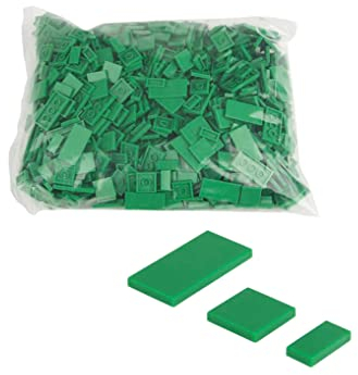 CMC imports 90 Klemmbausteine Fliesen Tiles Bausteine 1x2 2x2 2x4 Noppen Kompatibel freie Auswahl 34 Farben (180 - Gün)