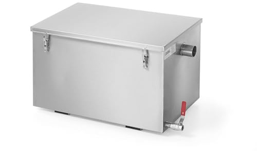 HENDI Fettabscheider, Ölabscheider, Öl-Separator, Fettfilter, Öl-Wasserabscheider, 180L, 903x548x(H)629mm, Edelstahl