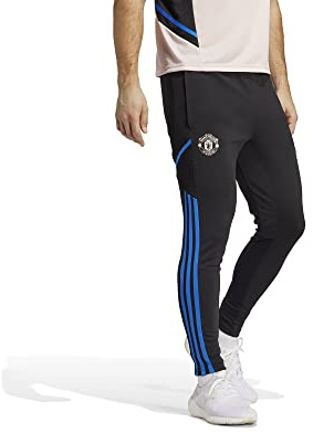 Adidas Herren Tracksuit Pants MUFC Tr PNT, Black/Glory Blue, HT4296, L