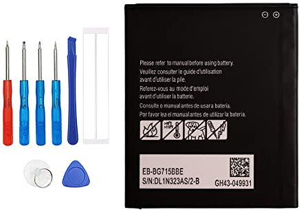 Vvsialeek EB-BG715BBE Batterie de rechange d'origine pour Samsung Xcover Pro (G715F) avec kit d'outils (4050 mAh)