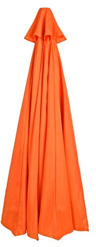 6/8 Ribs Patio Replacement Parasol Cover Umbrella Cover, 10FT Umbrella Replacement Parasol Canopy, Outdoor Market Patio Table Umbrella Cover for Backyard Garden Courtyard Swimming Pool(Orange 8ribs)