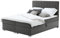 Healancy Biomedical Boxspringbett 160 x 200 cm - Bett mit Bettkasten - Gross Stauraumbett - Modern Polsterbett mit Conteiner, Topper und Bonellmatratze, Doppelbett - Schlafzimmer - Dunkelgrau