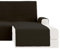 GAMUSI Sofabezug für Chaiselongue, 290 cm, Eckteil rechts (bis 330 cm breit), gepolstert, einfarbig, atmungsaktive Baumwolle, Hellgrau