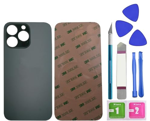 Dakexiong 13 Pro Max Rear Back Glass Replacement for iPhone 13 Pro Max with Repar Tool Kit and Pre-Installed Adhesive(Alpine Green)
