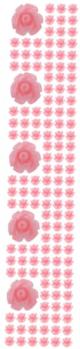 NUOBESTY 150 Stk Blumenperlen Perlen Zum Basteln Blumenkette Gemischt Gebrochen Rosenkranz Halskette Runde Perlen Armbandperlen Perlen Für Armbänder Rosenperlen Harz Die Blumen Zubehör