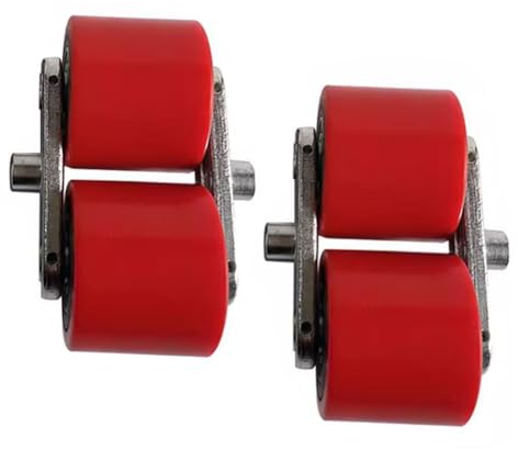 2× Roue pour transpalette Rouleau pour Palette Diamètre 80mm Roues de chariot élévateur Double roulement PU Pour les chariots élévateurs de 2-3 tonnes Transpalette Patin pour charges lourdes