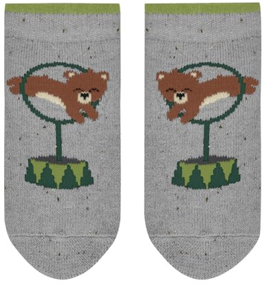 FALKE Unisex Baby Stoppersocken Show Bears B Hp Baumwolle rutschhemmende Noppen 1 Paar, Grau Light Grey Melange 3108, 80-92