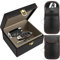 Keyless Go Faraday Box & Bags (2 Schwarz) Strahlenschutz Keyless Go Schutz Box mit 2 Stück Signalblockiertasche, 5–7 Autoschlüssel, Abschirmung RFID Autoschlüssel Safe Hülle, 140 * 123 * 74 mm