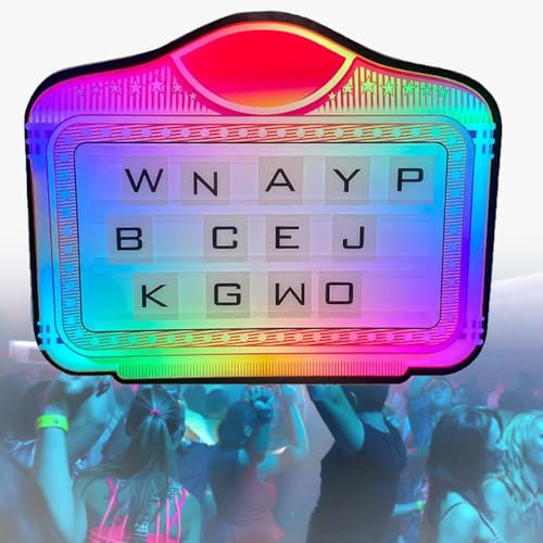 GAYAYAS Presentador De Botella con Letras LED, con números de Letras, Pantalla Iluminada LED, cartelera de Letras de Color, Letrero De Caja De Luz,A