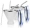 HOTENEAIRE 10oz Stainless Steel Martini Glass with Lid and Straw - Temperature Insulated Cocktail Tumbler for Every Outdoor, Picnic, Poolside, Beach & Patio Party (Pack of 2) Martini gläser (White)