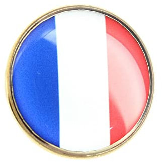 Clj Charles Le Jeune Pin's Drapeau Français Rond - Drapeaux - qualité de finition - Epingle - Broche - Badge - FRANCE PATRIOTE