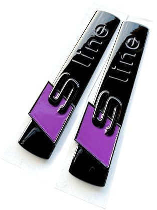 Original Audi S-Line Emblem in Schwarz Glanz 8N0 853 601 A (Lila)