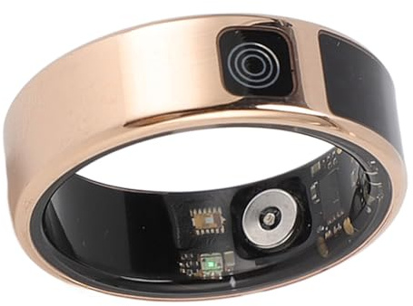 Smart Ring mit Touchscreen-Display, Fitness-Tracker-Ring, Wasserdichter IP68-Edelstahl, Mehrere Sportmodi, App-Unterstützung, 300-mAh-Ladeetui (#12)