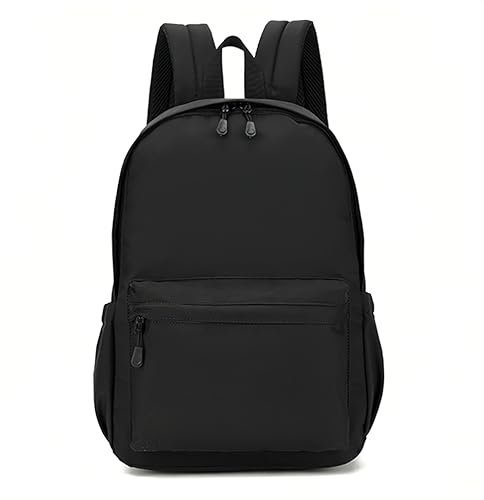 TECPEX School Backpack for Teenager Men and Women Lightweight Classic Casual Rucksack Travel Backpack for 15.6-Inch Laptop (Black)