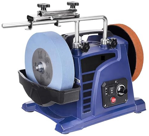 LHQYA Desktop Knife Sharpener, Electric Water-cooled Knife Sharpener, Speed: 30-150RPM (continuously Variable Speed)/grinding Wheel Mesh: 220 Mesh/spindle Diameter: 12mm, for Knife Sharpening