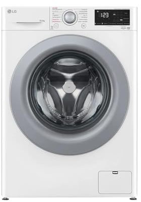 LG F4WV32X4 10,5 kg Waschmaschine, 60 cm breit, 1400U/Min, AquaStop, Kindersicherung, Mengenautomatik, TurboWash, Steam, Weiß (Ricondizionato)