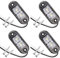 Comioke 4 PCS LED Seitenmarkierungsleuchten 12 / 24V Anhänger-Seitenleuchte Licht Weiß, Universelle Positionslichter für Lkw, Anhänger, Van, Wohnwagen, Bus, Boot, Lkw, Auto, Vorder- und Rückleuchten