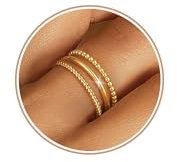 ZHESHY 3pcs Gold Silber Ring Damen 1,3 Mm Dünn Goldene Rings 14k Vergoldete Silberring Wasserfest Hypoallergene Stapeln Schmal Ringe Set Geschenke Schmuck Frauen Verlobungsring Eheringe Größe 52-65