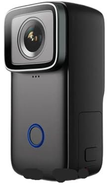 TIEOAXFT 4K Action Camera with Portable Body 5M Body Waterproof FHD 6-Axis GYRO Video Body 5G WiFi Night Vision Sports DV Portability for Vlogging with External Microphone, Remote Cont(C200 Black)