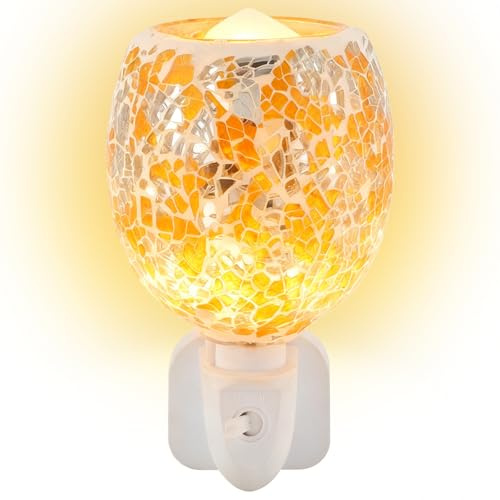 Elektrische Duftlampe, 3D Aromalampe für Duftwachs, Nachtlicht für Steckdose, Elektrische Duftlampe für Wachs, Elektrische Glas Duftlampe, Dekorative Lampe für Büro, Schlafzimmer, Yoga