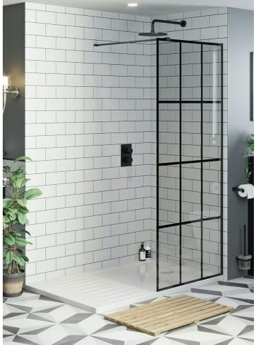 Decorative Metro Tile Shower Wall Panels, 1m, Waterproof Bathroom Cladding