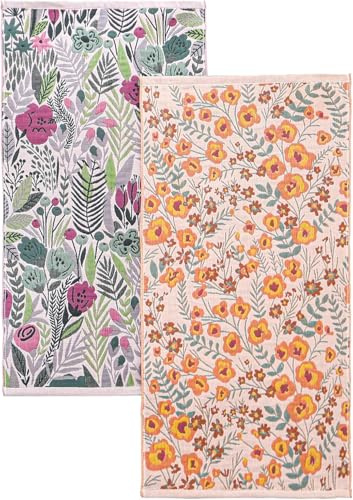 HOORDRY Kitchen Tea Towels, 100% Cotton Dish Towels for Drying Dishes
