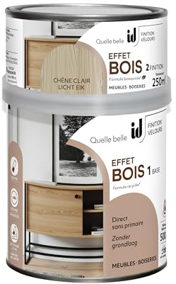 ID KIT PEINTURE EFFET BOIS CHÊNE CLAIR POUR MEUBLES ET OBJETS PARIS