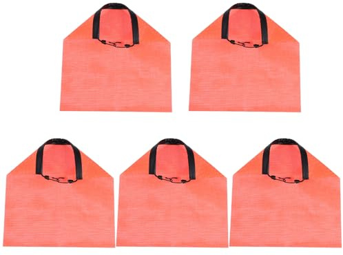 FONDOTIN 5pcs Orange Safety Flags 46x46cm Pvc Mesh Trailer Cargo Warning Flags with Hook Attachment for Oversize Load Hauling Rv Truck Bed Transport