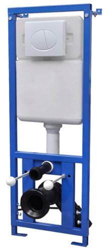 Ziaphsol Cisterna empotrada de 11 L 41 x 14 x 110 125 cm para inodoro colgante de pared, descarga de ahorro de agua con tecnología de doble cantidad y kit de montaje para prepared