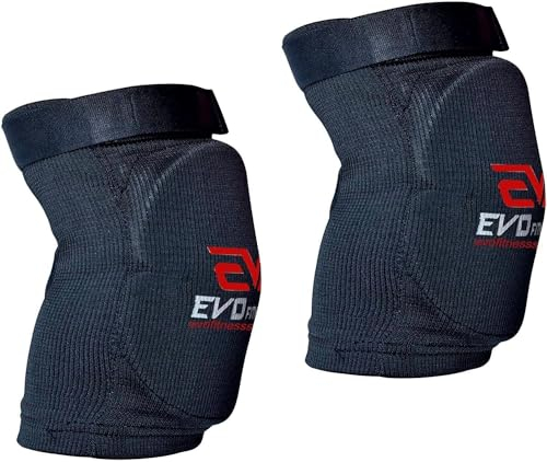 EVO Fitness Elbow Support Men Women Elbow Pads Brace Sleeves for Weightlifting Support Gym Powerlifting Compression Training Fitness Workout Wraps Elasticated Shield Protector ((Senior-L/XL))
