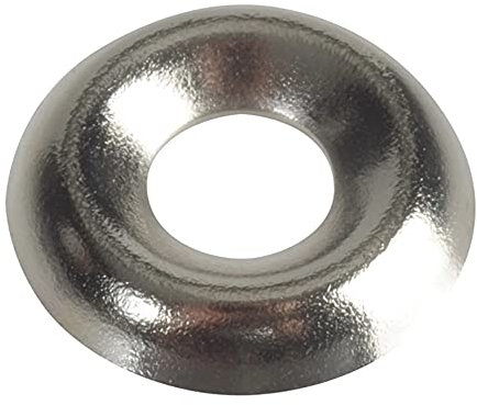 ForgePack Screw Cup Washers | No. 10's | Solid Brass, Nickel Plated | Pack 20