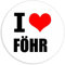 Kiwistar - Autoaufkleber - 5x5 cm - außen klebend - I love Föhr für Auto, Laptop, Fahrrad, LKW, Motorrad Aufkleber mehrfarbig Sticker Decal