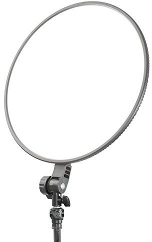 PIXAPRO GLOWPAD450D Super Slim LED Silent Circular Video Light Bi-color 3200-5600K CRI95 Dimmable Round Soft LED Panel Studio Continuous Lighting Conference Portrait (Daylight Balanced)