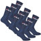 FILA 6 Paar Socken, Frottee Tennissocken mit Logobund, Unisex (2x 3er Pack) (Marine, 43-46 (9-11 UK))