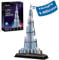 CubicFun 3D Puzzle LED Dubai Burj Khalifa Modell mit Lichtarchitektur Geschenk für Kinder und Erwachsene, 136 Stück