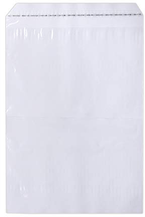 Welties Adhäsionsverschlussbeutel LDPE 50my 300x500+50mm 100 Stück permanent-kebend selbstklebende Beutel transparent Versandtasche Klappenbeutel ideal zum Einpacken von Textilien oder Printmedien
