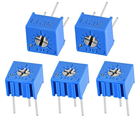 sourcing map 5stk. 3362 Trimmpotentiometer Obenteil Anpassung Variable Widerstand 2K Ohm