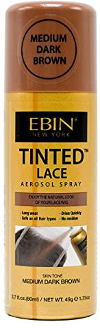 EBIN Spray teinté pour dentelle (80 ml, marron foncé moyen)